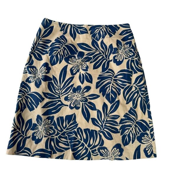 Talbots tropical print sequined skirt cotton stretch size 6 - Picture 2 of 7